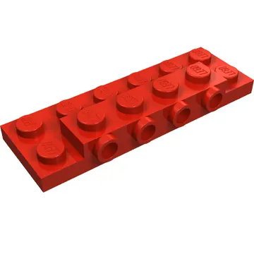 Plate Special 2 x 6 x 2/3 with 4 Studs on Side, 1 Support Wall on Bottom