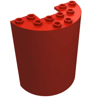 Cylinder Half 3 x 6 x 6 with 1 x 2 Cutout