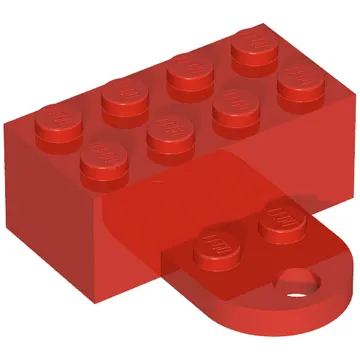 Brick Magnet 2 x 4 with Round Plate 2 x 2