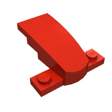 Brick Wedged, Curved 4 x 2 x 1 1/3 with 1 x 4 Base [Plain]