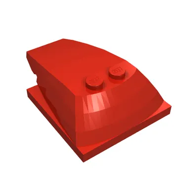Brick Wedged, Curved 6 x 4 x 1 1/3 with 4 x 4 Base [Plain]