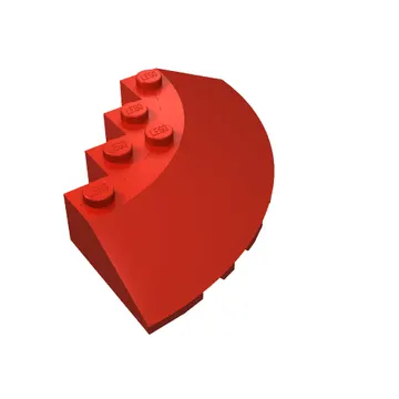 Brick Round Corner 6 x 6 with 33° Slope and Facet Cutout