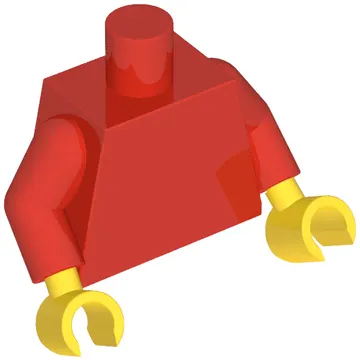 Torso, Red Arms, Yellow Hands [Plain]