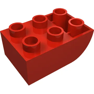 Duplo Brick 2 x 3 with Curved Bottom