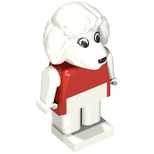 Fabuland Figure Poodle with White Eyes