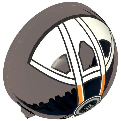 Windscreen 6 x 6 x 3 Canopy Half Sphere with Hinge with Silver Frame Print