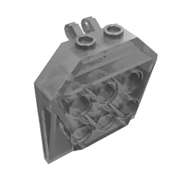 Hinge Panel 1 x 4 x 3 2/3 with 6 holes, 2 studs on top, Locking 2 Fingers