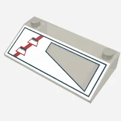 Brick Sloped 33° 3 x 6 with ARC-170 Right Print