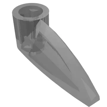 Technic Tooth 1 x 3 with Axle Hole [Rounded Underside]