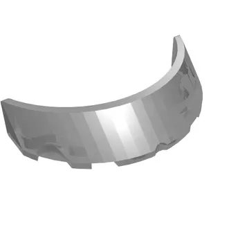 Windscreen 3 x 6 x 1 Curved with 2 Circular Stud Holders in Bottom