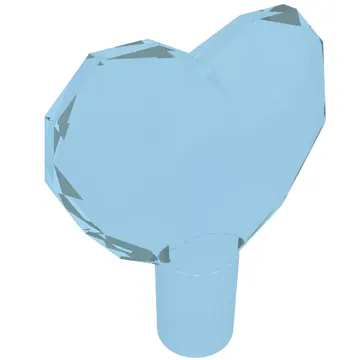 Rock - Heart Jewel with Shaft
