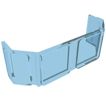 Glass for Train Front 2 x 6 x 2
