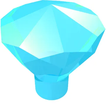 Rock 1 x 1 Jewel / Gem 24 Facet