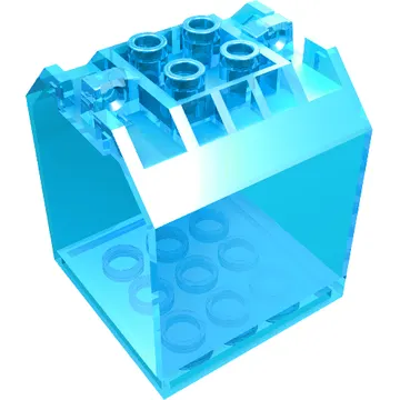 Container / Box, Open Ended 4 x 4 x 4 with 1 Hinge Finger Each End [Plain]