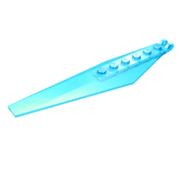 Hinge Plate 1 x 12 Locking with Angled Side Extensions and Tapered Ends, 7 Teeth