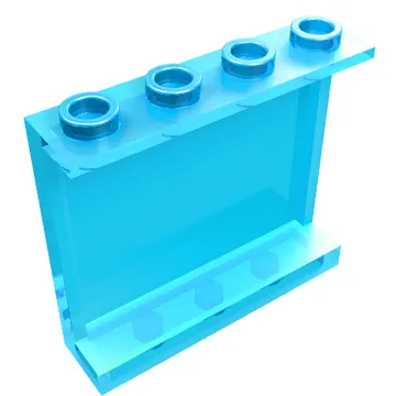 Panel 1 x 4 x 3 [Side Supports / Hollow Studs]