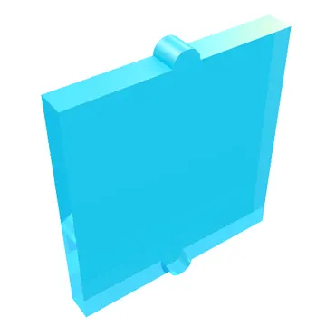 Glass for Window 1 x 2 x 2 Flat
