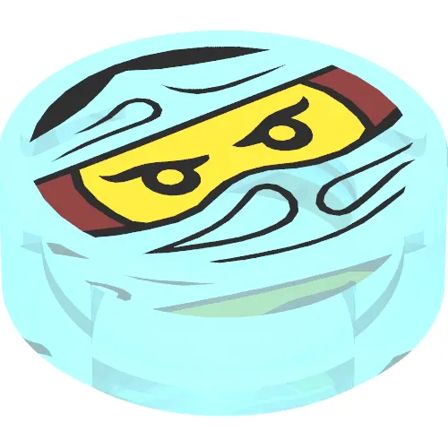 Tile Round 1 x 1 with Ninjago Trapped Nya Print
