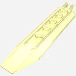 Hinge Plate 1 x 8 Locking with Angled Side Extensions, Rounded Plate Underside, 9 Teeth