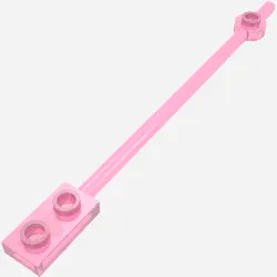 Bar 1 x 12 with 1 x 2 Plate End with Hollow Studs and 1 x 1 Round Plate End