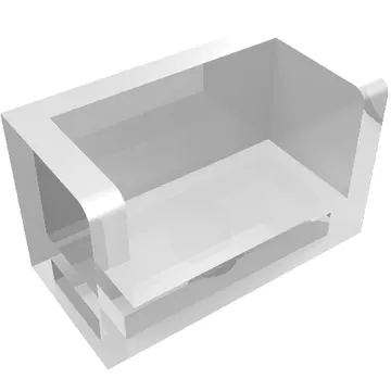 Panel 1 x 2 x 1 with Rounded Corners and 2 Sides