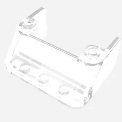 Windscreen 3 x 4 x 1 1/3 with 2 Studs on Top