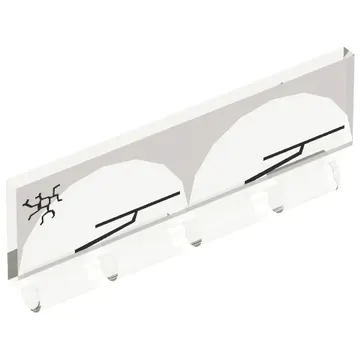 Windscreen 1 x 4 x 1 1/3 with Bottom Hinge with Wipers Print