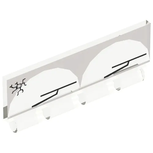 Windscreen 1 x 4 x 1 1/3 with Bottom Hinge with Wipers Print