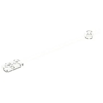 Bar 1 x 12 with 1 x 2 Plate End with Solid Studs and 1 x 1 Round Plate End