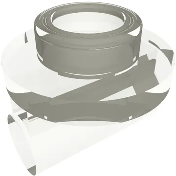 Plate Round 1 x 1 with Hollow Stud and Bar on Underside - Long Space