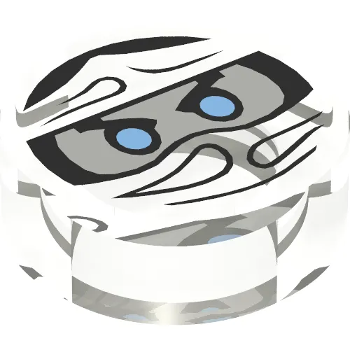 Tile Round 1 x 1 with Trapped Zane Print