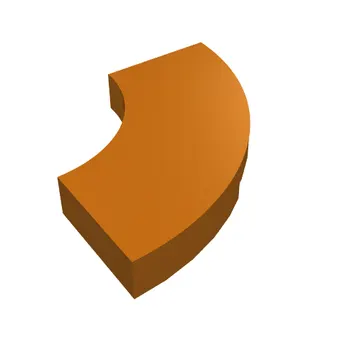 Tile 2 x 2 Curved, Macaroni
