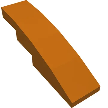 Brick Curved 4 x 1 No Studs [Stud Holder with Asymmetric Ridges]