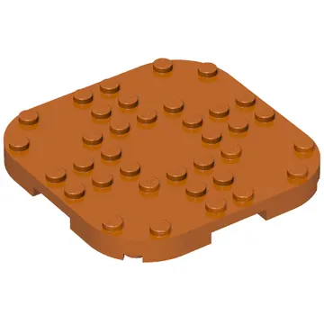 Plate Round Corners 8 x 8 x 2/3 Circle with Reduced Knobs