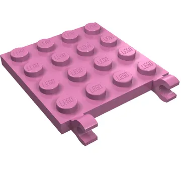 Plate Special 4 x 4 with Clips Horizontal (thick open O clips)