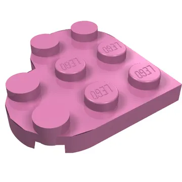 Plate Angled 3 x 3 with Heart Shape