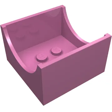 Box 4 x 4 x 2 Bottom with Semicircle Cut-out Ends