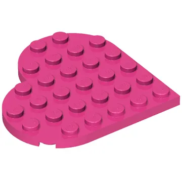 Plate Angled 6 x 6 Heart Shape