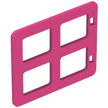 Duplo Door / Window with Four Equal Square Cornered Panes