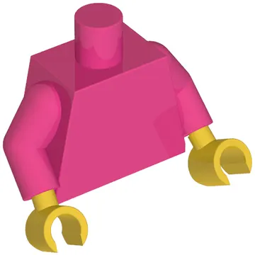 Torso, Dark Pink Arms, Yellow Hands [Plain]