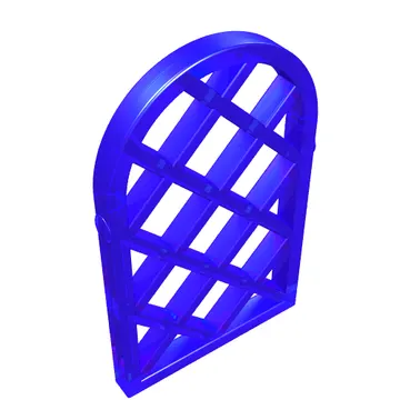Window 1 x 2 x 2 2/3 Pane Lattice Diamond with Rounded Top