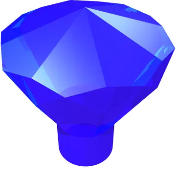 Rock 1 x 1 Jewel / Gem 24 Facet
