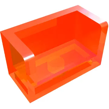 Panel 1 x 2 x 1 with Rounded Corners and 2 Sides