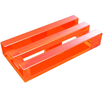 Tile Special 1 x 2 Grille with Bottom Groove