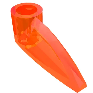 Technic Tooth 1 x 3 with Axle Hole [Rounded Underside]