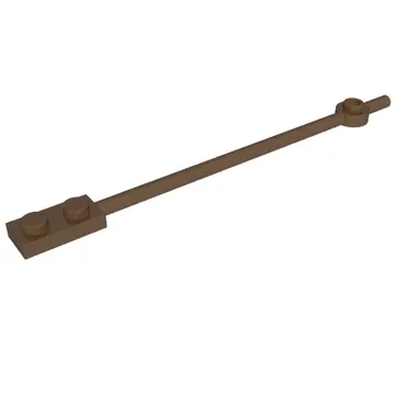 Bar 1 x 12 with 1 x 2 Plate End with Solid Studs and 1 x 1 Round Plate End
