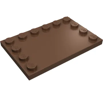 Plate Special 4 x 6 with Studs on 3 Edges