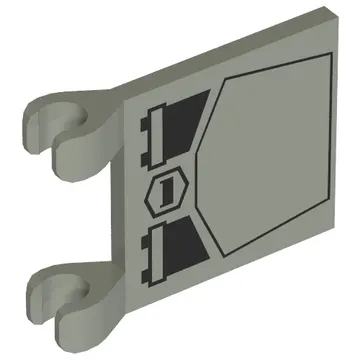 Flag 2 x 2 Square [Thin Clips] with SW MINI AT-ST Print