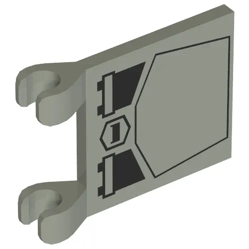 Flag 2 x 2 Square [Thin Clips] with SW MINI AT-ST Print