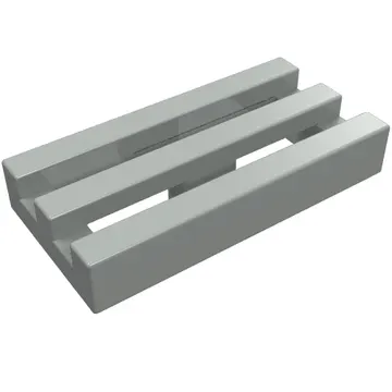 Tile Special 1 x 2 Grille with Bottom Groove
